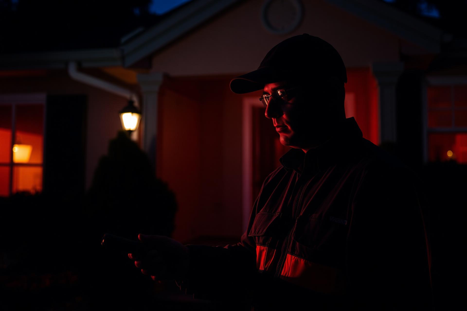 Pest control technician at a Bay Area home